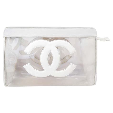 chanel inspired clear clutch
